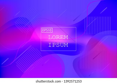 Trendy and modern landing page background and Cool banner design template. with Fluid, liquid, wavy, gradient, flowing, dynamic shape background color.