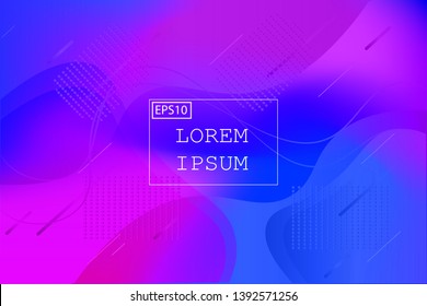 Trendy and modern landing page background and Cool banner design template. with Fluid, liquid, wavy, gradient, flowing, dynamic shape background color.