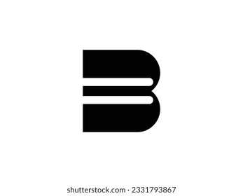 diseño del logotipo del monograma B de letra moderna y moderna