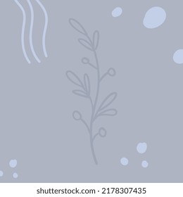 Fondo orgánico moderno de moda con texto en espacio de copia. Diseño de la naturaleza estética con formas y hojas abstractas. Plantilla de vector modificable.