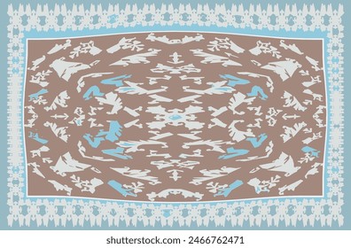 trendy modern pattern Geometr seamless texture print design, ethnic, abstract Ethnic carpet style. Geometric mosaic on the tile Ancient interior. Modern rug. Geo print textile Cloth.Vector