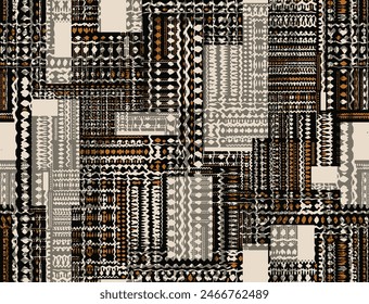 trendy modern pattern Geometr seamless texture print design, ethnic, abstract Ethnic carpet style. Geometric mosaic on the tile Ancient interior. Modern rug. Geo print textile Cloth.Vector