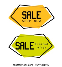 Trendy modern sale vector banner web banner vector illustration