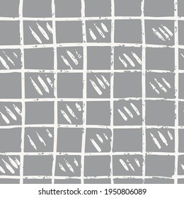 Trendy modern seamless hand drawn geometric patterns. Vector abstract, scandinavian pattern in doodle style