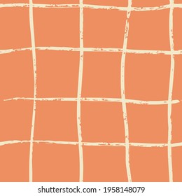 Trendy modern seamless hand drawn geometric patterns. Vector abstract, scandinavian pattern in doodle style