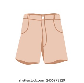 Pantalones cortos modernos de moda para mujer. Ropa de moda de verano. Ropa femenina elegante casual. Ropa de abajo en estilo urbano. Ilustración vectorial gráfica plana aislada sobre fondo blanco