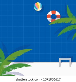 Trendy and modern swimming pool background. Vector Illustration EPS10
