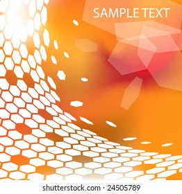 Trendy modern technical background with hexagons