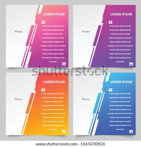 Trendy modern Testimonial Design sets, Vector illustration, Celebrity Quotes