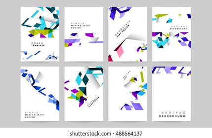 Trendy modern vector abstract brochure covers / geometric design / EPS10 vector illustration