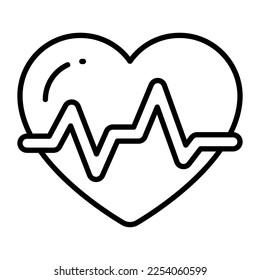 Trendy and modern vector of heartbeat in editable style