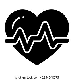 Trendy and modern vector of heartbeat in editable style