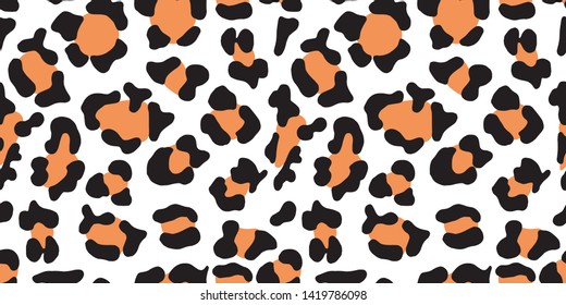 Trendy, modern vector seamless pattern with cheetah (leopard) texture. For textiles, factories, prints, manufactory, wallpaper, design, backgrounds. Safari style