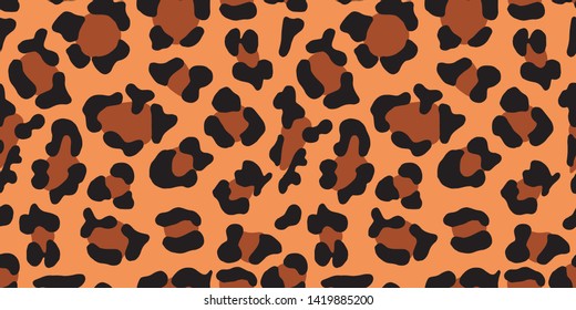 Trendy, modern vector seamless pattern with cheetah (leopard) texture. For textiles, factories, prints, manufactory, wallpaper, design, backgrounds. Safari style