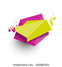 Trendy modern web abstract geometric polygonal banner vector illustration