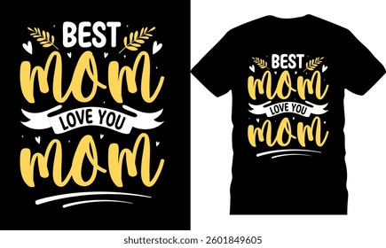 trendy mom typography t shirt design
