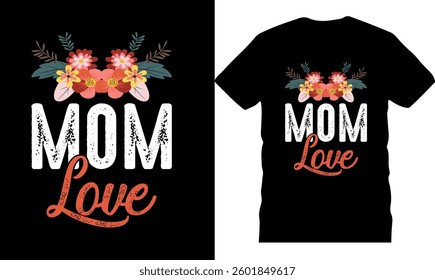 trendy mom typography t shirt design