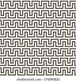 Trendy monochrome Line Lattice. Abstract Geometric Background Design. Vector Seamless Black and White Pattern.