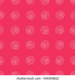 Trendy Monochrome seamless Floral Ditsy Print In pink Colors.