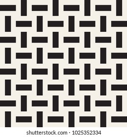 Trendy monochrome twill weave Lattice. Abstract Geometric Background Design. Vector Seamless Black and White Pattern.