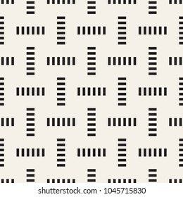 Trendy monochrome twill weave Lattice. Abstract Geometric Background Design. Vector Seamless Black and White Pattern.