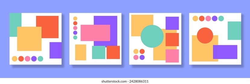Trendy moodboard presentation set. Creative theme branding template. Collage photo frames design art