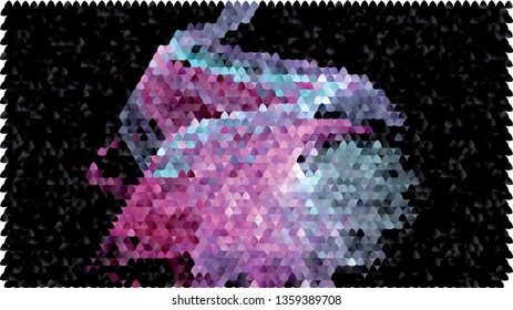 Trendy mosaic background with abstract polygonal filling. Blank space for text.
