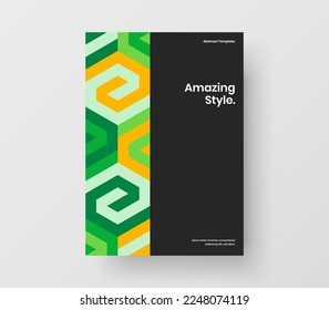 Diseño de póster de diseño de mosaico. Diseño vectorial de la portada de la revista minimalista A4.