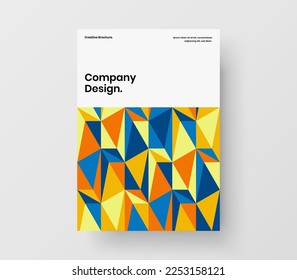 Diseño de diseño de diseño de mosaicos en el volante. Ilustración de diseño de vectores de folletos corporativos brillante.