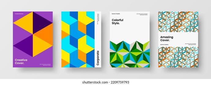 Colección de diseño de mosaicos de diseño de panfleto. Composición de ilustración vectorial de diseño de página principal original.