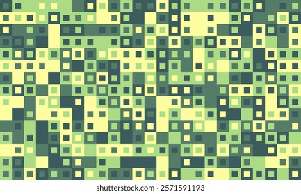 Trendy mosaic-style pattern with structured geometry. A vibrant, colourful grid design ideal for cover art, fabric, or creative posters.
