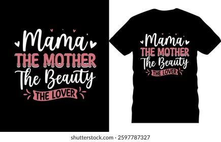 trendy mother's typography t shirt design