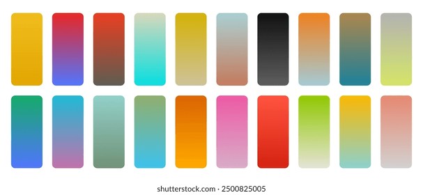 trendy multicolor vibrant element backdrop in set vector