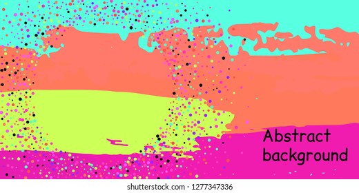 Trendy multicolored stripes with confetti dots, great design for any purpose. Fashionable holiday decoration concept. Chaotic vector illustration of multicolored stripes with confetti dots.