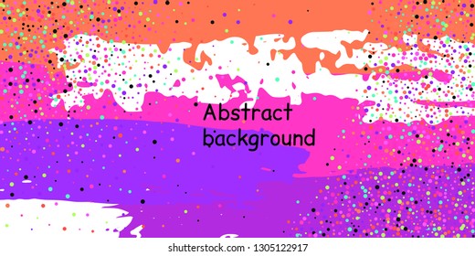 Trendy multicolored stripes with confetti dots, great design for any purpose. Fashionable holiday decoration concept. Chaotic vector illustration of multicolored stripes with confetti dots.