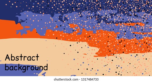 Trendy multicolored stripes with confetti dots, great design for any purpose. Fashionable holiday decoration concept. Chaotic vector illustration of multicolored stripes with confetti dots.