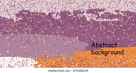 Trendy multicolored stripes with confetti dots, great design for any purpose. Fashionable holiday decoration concept. Chaotic vector illustration of multicolored stripes with confetti dots.