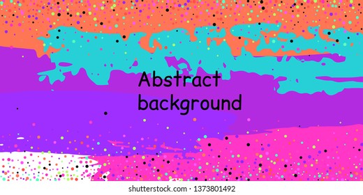 Trendy multicolored stripes with confetti dots, great design for any purpose. Fashionable holiday decoration concept. Chaotic vector illustration of multicolored stripes with confetti dots.