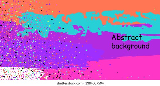 Trendy multicolored stripes with confetti dots, great design for any purpose. Fashionable holiday decoration concept. Chaotic vector illustration of multicolored stripes with confetti dots.
