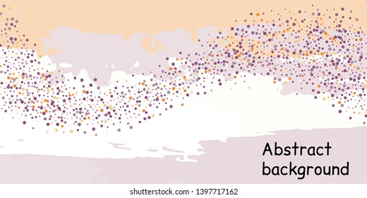 Trendy multicolored stripes with confetti dots, great design for any purpose. Fashionable holiday decoration concept. Chaotic vector illustration of multicolored stripes with confetti dots.