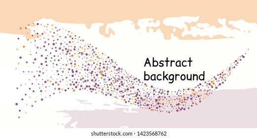 Trendy multicolored stripes with confetti dots, great design for any purpose. Fashionable holiday decoration concept. Chaotic vector illustration of multicolored stripes with confetti dots.