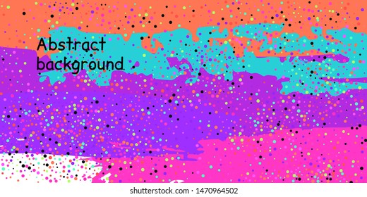 Trendy multicolored stripes with confetti dots, great design for any purpose. Fashionable holiday decoration concept. Chaotic vector illustration of multicolored stripes with confetti dots.