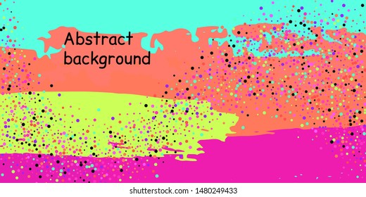 Trendy multicolored stripes with confetti dots, great design for any purpose. Fashionable holiday decoration concept. Chaotic vector illustration of multicolored stripes with confetti dots.