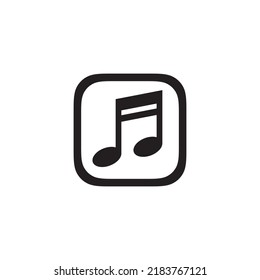 Trendy Music App Icon In Flat Style Isolated On White Background. 
Icon For The Presentation, Brochure, Catalog, Poster, Book, Magazines And Apps.
Vector Illustration, EPS10.