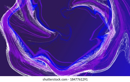 Trendy neon background with deep paint gradients and vibrant colors. Futuristic blue and violet glowing lines vector design. 