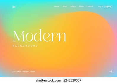 Trendy Neon Gradient Fluid Blurred Background. Modern Backdrop for Poster, Brochure, Advertising, Placard, Invitation Card, Music Festival, Night Club, Landing Page Website