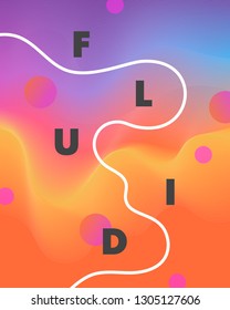 Trendy neon poster with flowing liquid shapes and geometric elements.Dynamic 3D fluid shapes.Bright abstract layout perfect for prints,flyers,banners,covers,parties,social media and more.