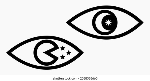 Trendy night vision icon with a star. Vector icon.