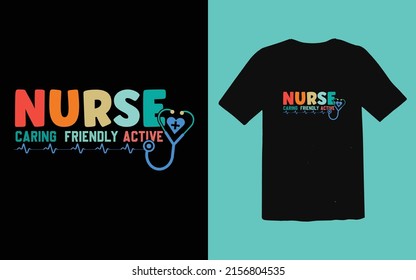 Trendy Nurse T-shirt Design vector