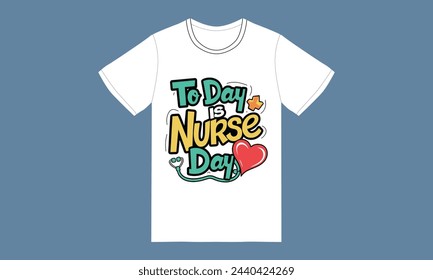 trendy nurse typography tshirt design